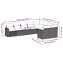 8-teiliges Gartensofa-Set und schwarze synthetische Rattankissen von , Gartensets - Ref: Foro24-3219426, Preis: 553,19 €, Rab...