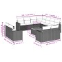 12-teiliges Gartensofa-Set und braune synthetische Rattankissen von , Modulare Sofas für den Außenbereich - Ref: Foro24-32243...