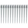 Ground spikes 12 pcs silver galvanized steel 8x8x91 cm by vidaXL, Spikes for anchoring in the ground - Ref: Foro24-145412, Pr...