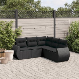 5-teiliges Gartenmöbel-Set und schwarze synthetische Rattankissen von , Gartensets - Ref: Foro24-3221344, Preis: 344,31 €, Ra...