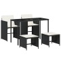 Set de muebles jardín 5 pzas con cojines ratán sintético negro de , Conjuntos de jardín - Ref: Foro24-365080, Precio: 187,78 ...