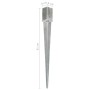 Ground spikes 12 pcs silver galvanized steel 8x8x91 cm by vidaXL, Spikes for anchoring in the ground - Ref: Foro24-145412, Pr...