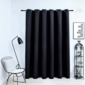 Blackout curtain with black metal rings 290x245 cm by vidaXL, Curtains and curtains - Ref: Foro24-134413, Price: 35,84 €, Dis...