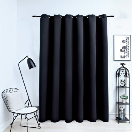 Blackout curtain with black metal rings 290x245 cm by vidaXL, Curtains and curtains - Ref: Foro24-134413, Price: 33,78 €, Dis...