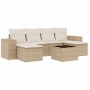 7-teiliges Gartensofa-Set und beige synthetische Rattankissen von , Gartensets - Ref: Foro24-3222927, Preis: 507,90 €, Rabatt: %