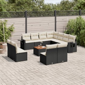 Garden sofa set 12 pieces with black synthetic rattan cushions by , Modular outdoor sofas - Ref: Foro24-3224621, Price: 689,3...