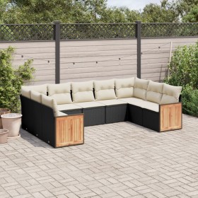 8-teiliges Gartensofa-Set und schwarze synthetische Rattankissen von , Gartensets - Ref: Foro24-3227953, Preis: 570,36 €, Rab...