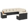 Gartensofa-Set 10-teilig mit schwarzen synthetischen Rattankissen von , Gartensets - Ref: Foro24-3227750, Preis: 617,22 €, Ra...