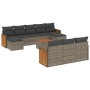 11-teiliges Gartensofa-Set und graue synthetische Rattankissen von , Gartensets - Ref: Foro24-3228104, Preis: 733,11 €, Rabat...