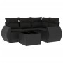 5-piece garden furniture set and black synthetic rattan cushions by , Garden sets - Ref: Foro24-3253652, Price: 359,83 €, Dis...