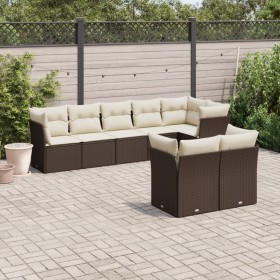 8-teilige Gartensofagarnitur und braune synthetische Rattankissen von , Gartensets - Ref: Foro24-3217913, Preis: 568,07 €, Ra...