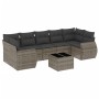 8-piece garden sofa set and gray synthetic rattan cushions by , Garden sets - Ref: Foro24-3221139, Price: 594,00 €, Discount: %