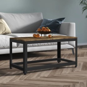 Dark brown and black MDF and iron coffee table 90x45x45 cm by vidaXL, Coffee table - Ref: Foro24-286082, Price: 77,99 €, Disc...