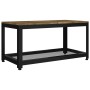 Dark brown and black MDF and iron coffee table 90x45x45 cm by vidaXL, Coffee table - Ref: Foro24-286082, Price: 81,60 €, Disc...