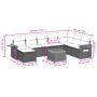 9-piece garden furniture set and gray synthetic rattan cushions by , Garden sets - Ref: Foro24-3227096, Price: 565,74 €, Disc...