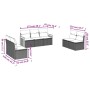 7-piece garden dining set and black synthetic rattan cushions by , Garden sets - Ref: Foro24-3227553, Price: 430,81 €, Discou...