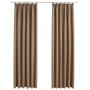 Blackout curtains with hooks 2 pieces taupe 140x225 cm by vidaXL, Curtains and curtains - Ref: Foro24-134439, Price: 33,00 €,...