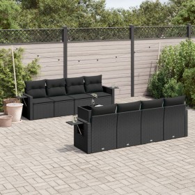 8-teiliges Gartensofa-Set und schwarze synthetische Rattankissen von , Gartensets - Ref: Foro24-3252282, Preis: 720,92 €, Rab...