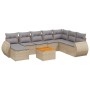 9-teiliges Gartensofa-Set mit beigen synthetischen Rattankissen von , Gartensets - Ref: Foro24-3225142, Preis: 608,99 €, Raba...