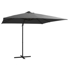 Cantilever umbrella with LED lights and gray steel pole 250x250 cm by vidaXL, Umbrellas - Ref: Foro24-46994, Price: 89,99 €, ...