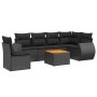 7-piece garden dining set and black synthetic rattan cushions by , Garden sets - Ref: Foro24-3225026, Price: 449,21 €, Discou...