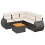 6-teiliges Gartensofa-Set und schwarze synthetische Rattankissen von , Gartensets - Ref: Foro24-3224999, Preis: 396,11 €, Rab...