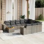 11-piece garden sofa set and gray synthetic rattan cushions by , Garden sets - Ref: Foro24-3225633, Price: 706,99 €, Discount: %