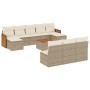 11-teiliges Gartensofa-Set mit beigen synthetischen Rattankissen von , Gartensets - Ref: Foro24-3228074, Preis: 755,45 €, Rab...