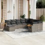 10-piece garden sofa set with gray synthetic rattan cushions by , Garden sets - Ref: Foro24-3259561, Price: 659,50 €, Discoun...