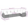 6-teiliges Gartensofa-Set und schwarze synthetische Rattankissen von , Gartensets - Ref: Foro24-3221384, Preis: 404,78 €, Rab...