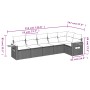 6-teiliges Gartensofa-Set und schwarze synthetische Rattankissen von , Gartensets - Ref: Foro24-3226825, Preis: 395,74 €, Rab...