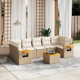 Garden sofa set with beige cushions 8 pcs PE rattan by , Garden sets - Ref: Foro24-3226653, Price: 727,11 €, Discount: %