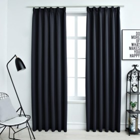 Blackout curtains with hooks 2 pieces anthracite gray 140x245 cm by vidaXL, Curtains and curtains - Ref: Foro24-134424, Price...