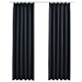 Blackout curtains with hooks 2 pieces anthracite gray 140x245 cm by vidaXL, Curtains and curtains - Ref: Foro24-134424, Price...