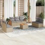 Gartensofa-Set mit beigen Kissen 8 Stück PE-Rattan von , Gartensets - Ref: Foro24-3227564, Preis: 524,66 €, Rabatt: %