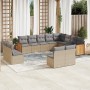 12-teiliges Gartensofa-Set und braune synthetische Rattankissen von , Gartensets - Ref: Foro24-3228152, Preis: 795,47 €, Raba...