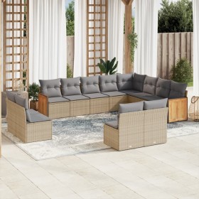 12-piece garden sofa set and brown synthetic rattan cushions by , Garden sets - Ref: Foro24-3228152, Price: 786,03 €, Discoun...