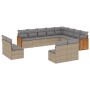 12-teiliges Gartensofa-Set und braune synthetische Rattankissen von , Gartensets - Ref: Foro24-3228152, Preis: 795,47 €, Raba...