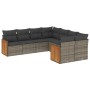 8-piece garden sofa set and gray synthetic rattan cushions by , Garden sets - Ref: Foro24-3228237, Price: 574,88 €, Discount: %