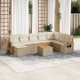 9-teiliges Gartensofa-Set mit beigen synthetischen Rattankissen von , Gartensets - Ref: Foro24-3227094, Preis: 770,49 €, Raba...