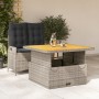 2-piece garden dining set with gray synthetic rattan cushions by , Garden sets - Ref: Foro24-3277463, Price: 354,22 €, Discou...