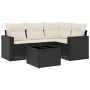 Set de muebles de jardín 5 pzas y cojines ratán sintético negro de , Conjuntos de jardín - Ref: Foro24-3218906, Precio: 349,4...