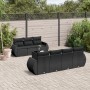 8-teiliges Gartensofa-Set und schwarze synthetische Rattankissen von , Gartensets - Ref: Foro24-3221124, Preis: 548,42 €, Rab...