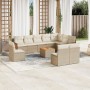 11-piece garden sofa set with beige synthetic rattan cushions by , Garden sets - Ref: Foro24-3227759, Price: 800,99 €, Discou...