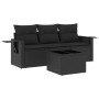 4-piece garden sofa set with black synthetic rattan cushions by , Garden sets - Ref: Foro24-3252202, Price: 358,46 €, Discoun...