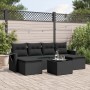 7-piece garden dining set and black synthetic rattan cushions by , Garden sets - Ref: Foro24-3252862, Price: 526,30 €, Discou...