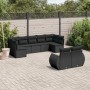 8-teiliges Gartensofa-Set und schwarze synthetische Rattankissen von , Gartensets - Ref: Foro24-3254152, Preis: 598,49 €, Rab...