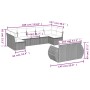 8-teiliges Gartensofa-Set und schwarze synthetische Rattankissen von , Gartensets - Ref: Foro24-3254152, Preis: 627,39 €, Rab...