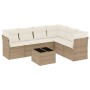 7-piece garden sofa set and beige synthetic rattan cushions by , Garden sets - Ref: Foro24-3217688, Price: 527,80 €, Discount: %