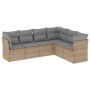 Garden sofa set with 6-piece synthetic rattan beige cushions by , Garden sets - Ref: Foro24-3249518, Price: 406,00 €, Discoun...